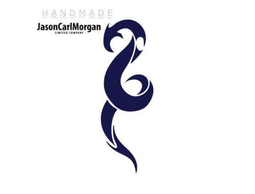 JCM® Iron On Applique Decal, Chinese Dragon Navy Blue