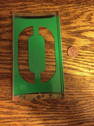 Vintage inter Locking  Brass Stencil letter &#034;O&#034; 3 1/8&#034; By 6&#034; Crafting Steampunk