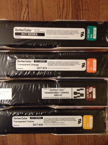 Gerber Thermal Transfer Foils Transparent 4 Lot Orange,green,yellow,brown 50 Yd