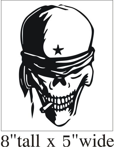 Skull Smoke Funny Car Truck Bumper Vinyl Sticker Decal Decor Art Gift-1693