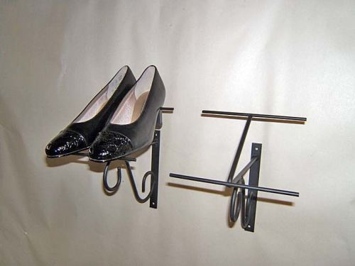 Wall mount shoe display rack store usa made special fancy kats design beverly hi for sale