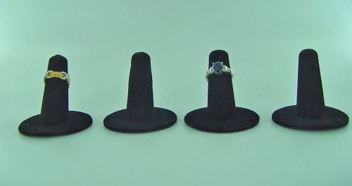 (4) BLACK VELVET SINGLE RING FINGER DISPLAY* NEW*5028-4