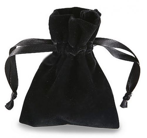 10 pcs deluxe plush velvet black pouches jewelry gift bag with drawstrings 3 x 4 for sale