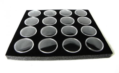 3-Black 16 Gem Jar Inserts Jewelry Display Gemstone