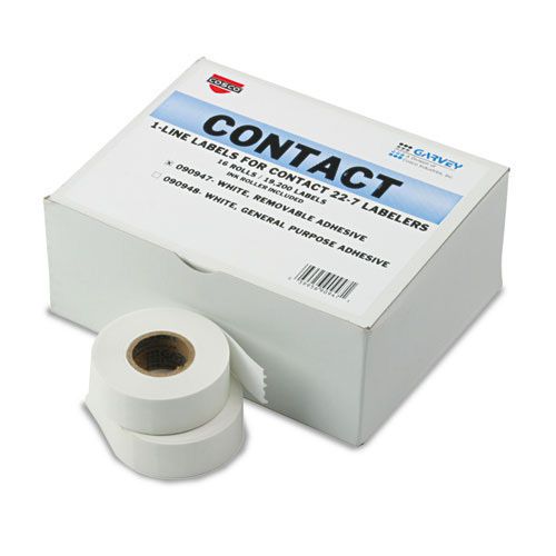 Consolidated Stamp 1 Line Pricemarker Removable Labels, 7/16x13/16, White,