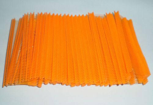 1000 Orange 1&#034; CLOTHING GARMENT PRICE LABEL TAGGING  TAGGER GUN BARBS FASTERNERS