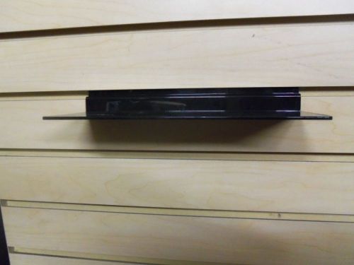 SLATWALL SHELVES-BLACK ACRYLIC LOT OF 10