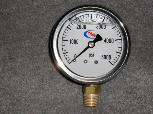 5000# LIQUID FILLED PRESSURE GAUGE AIR WATER HYDRAULIC