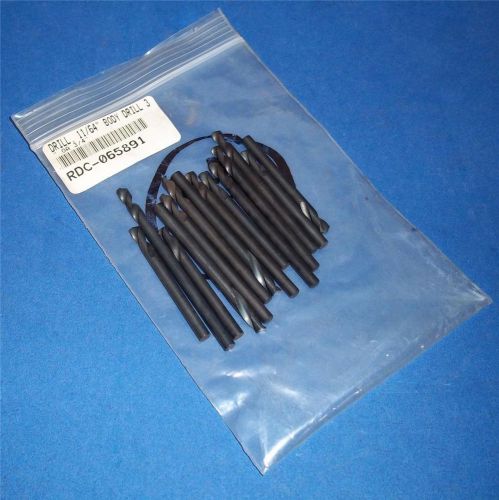 11/64&#034; x 3-1/4&#034; TWIST DRILL BIT *NEW* LOT OF 14