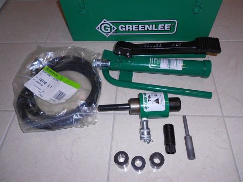 NEW* GREENLEE 7606SB ? 646 Knockout Punch Set 1725 Foot Pump Ram Hose Case Unuse