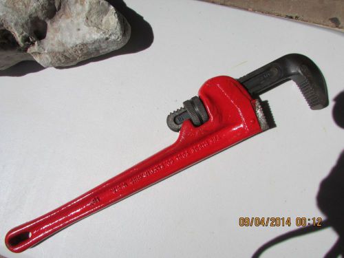 &#034;ridgid&#034; brand 18&#034; inch pipe wrench, in very good condition for sale