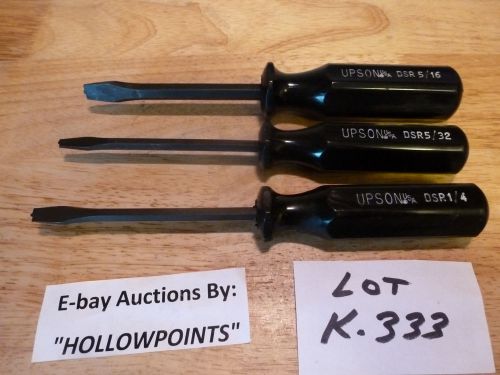 LOCKSMITH TOOL UPSON DSR 5/16, 5/32 &amp; DSP 1/4 SCREWDRIVER SECURITY REMOVER 3pc.