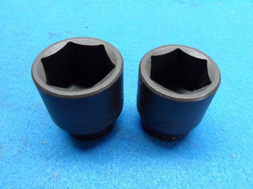 WRIGHT, #4840 &amp; 4836, IMPACT SOCKETS, 1 1/4&#034; &amp; 1 1&#039;8&#034;, 1/2&#034; DRIVE, (2)