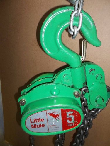 Heavy duty new 5 ton little mule chain fall hoist cumalong puller 10ft lmh 10000 for sale