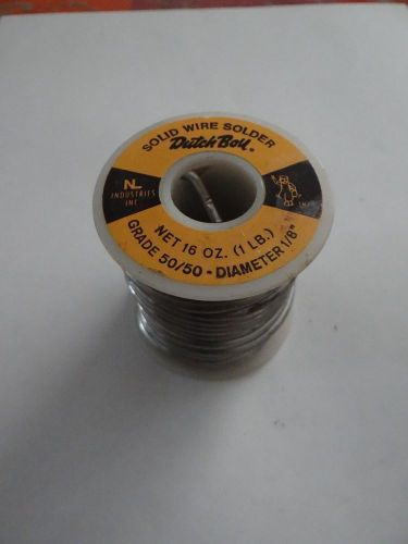 VINTAGE DUTCH BOY 50/50 SOLID WIRE SOLDER SPOOL