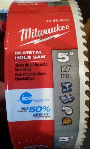 *NEW* MILWAUKEE 5&#034; ICE HARDENED BI-METAL HOLE SAW 49-56-9652 *NEW*