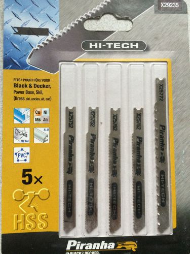 5 PIRANHA X29235 HI-TECH HSS JIGSAW BLADES FOR STEEL, ALUMINIUM &amp; OTHER METALS