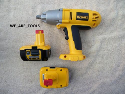 Dewalt dw059 18v cordless impact wrench 1/2&#034; &amp; 2 dc9180 batteries 18 volt xrp for sale