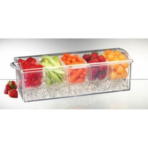 Brand new - prodyne ab6 acrylic condiments on ice keeps chilled for hours for sale