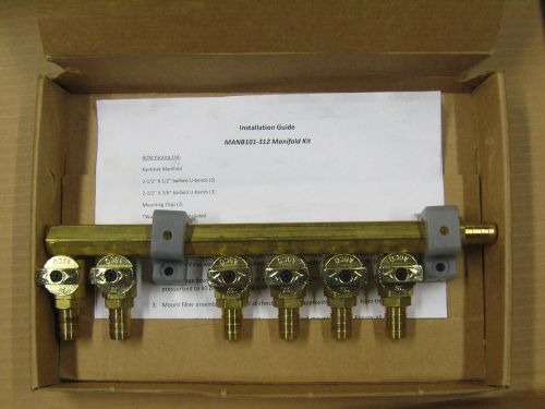 ABCO Kantleak Water Supply Manifold for Beverage Machines 6 Valves 1/2&#034; Barbs