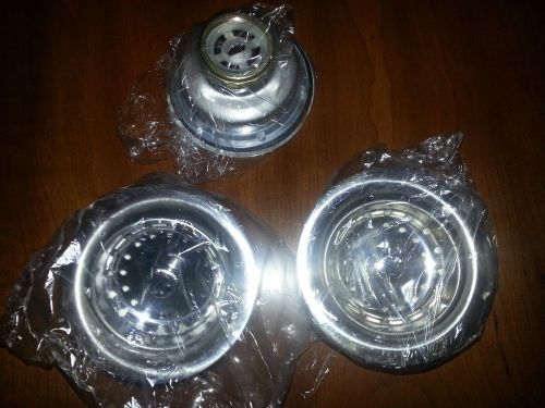 Commercial kitchen 3 1/2&#034; sink basket strainer drain &#034;3 sets&#034; for sale