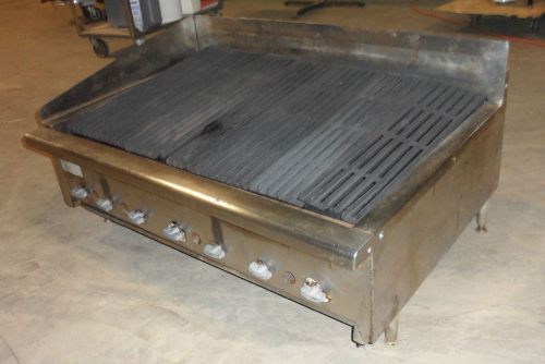HEAVY DUTY COMMERCIAL COUNTER TOP 36&#034; NATURAL GAS GRILL /CHARBROILER 7 BURNERS