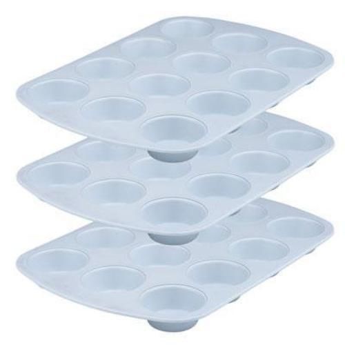 Range Kleen Ceramabake Bakeware - Cupcake Pan - 3eachpack (1816_2)