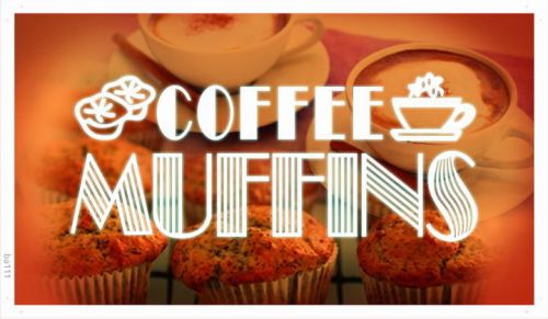 ba111 Coffee Muffins Shop Bar Cafe Banner Shop Sign