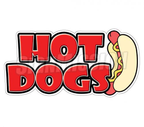 Hot dogs i concession decal sign dog vendor cart trailer stand sticker for sale