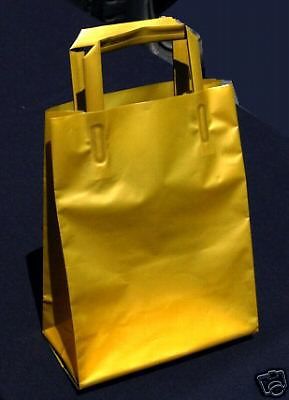250 pcs Gold Cub Frosty Retail Shopping Bags Gift