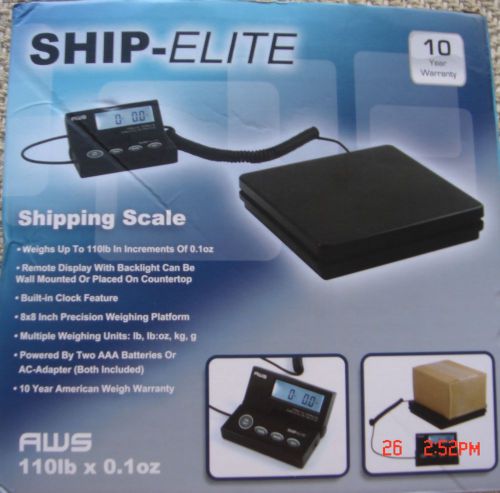 Aws digital scale 110 lb x 0.1 oz postal shipping platform weight for sale