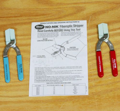 Clauss no-nik fiber optic stripper set red 203um &amp; blue 254um nos for sale