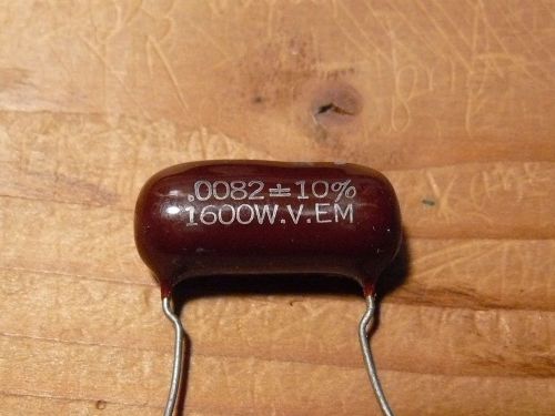 .0082mfd capacitor .0082 1600v 10% brand new .0082 +/-10% 1600w.v. em for sale