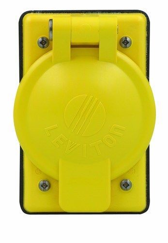 Leviton 7420-cr 1-gang locking 1.60-inch diameter, device receptacle wallplat... for sale