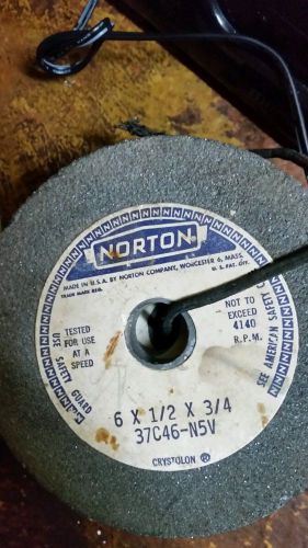 NORTON DIAMOND GRINDING WHEEL 6&#034; X 1/2 3x4&#034; 37c46-nrv