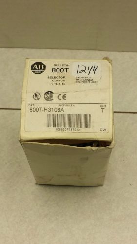 NEW ALLEN BRADLEY SELECTOR SWITCH 800T-H3108A TYPE 4,13