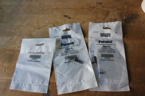 Pomona 2945-0 Miniature Banana Plug With Safety Sleeve, Solderless, LOT OF 3 NEW