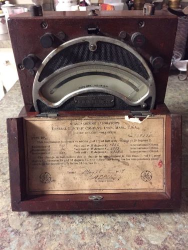 VINTAGE 1919 GENERAL ELECTRIC GE VOLT METER