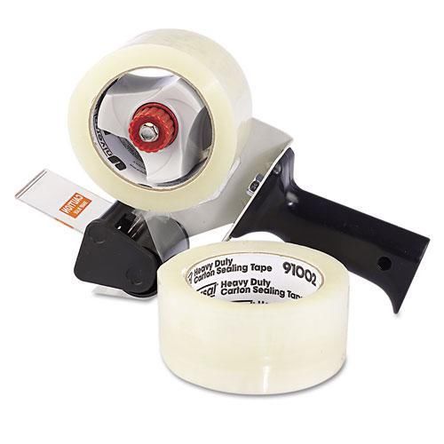 New universal unv91002 carton sealing tape w/pistol grip dispenser, 2&#034; x 60 for sale