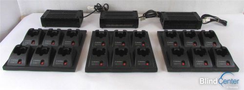 Lot of 3 Motorola SP50 6 Bay Multi-Unit Charger Docks HTN9067B - FREE SHIPPING