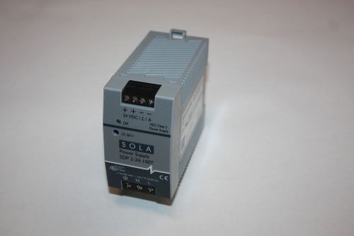 Sola SDP 2-24-100T Power Supply AC-DC 24V@2.1A 85-264V IN DIN Rail Mount NEW