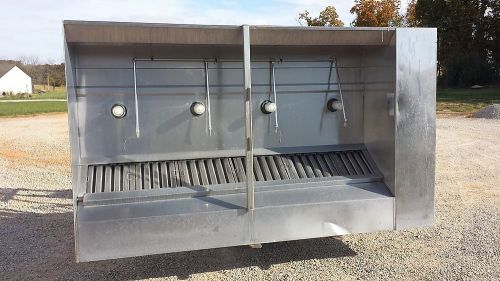 Restaurant range hood 6&#039; x 9&#039; w/ ansul system &amp; fan - donut fryer exhaust for sale