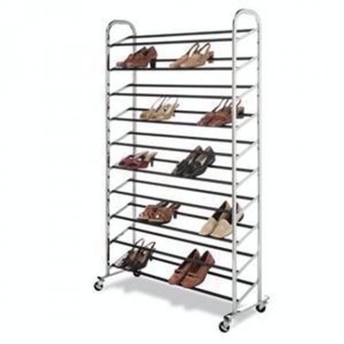 Chrome Shoe Tower 50 Pair Storage &amp; Organization 60603510