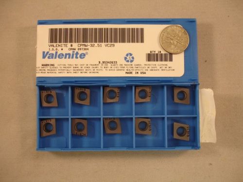 Cpmw 32.51 vc29 valenite carbide insert (10) new&amp;original packages for sale