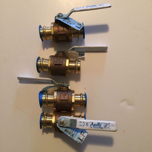 Brass Ball Valve,(lot Of 4) Pro Press, 1&#034;Lead Free