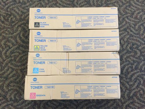 Konica Minolta Bizhub C550 c650 OEM toner set TN-611 black/cyan/yellow/maginta