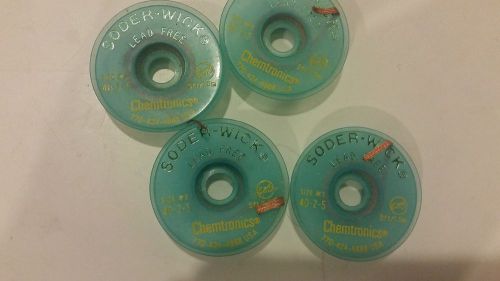 LOT OF 4 CHEMTRONICS SODER-WICK DESOLDERING WICK 40-2-5