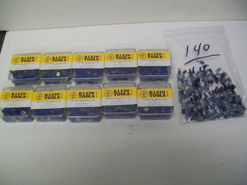 (1140) #4 stud ring terminal crimps insulated (1000) klein 16-14 awg (140) mixed for sale