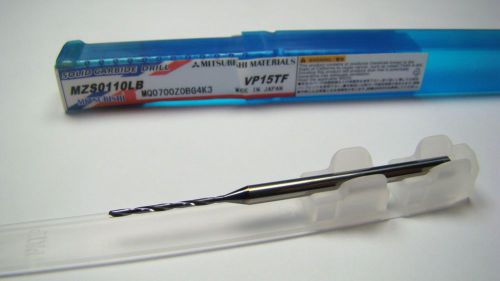 Mitsubishi carbide coolant drill 0.0433&#034; 1.1mm 140 deg mzs0110lb vp15tf [1985] for sale