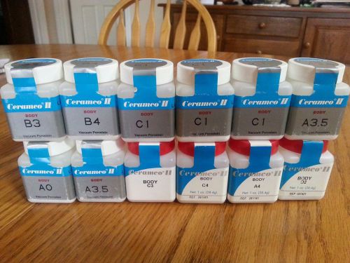 12 Bottles Ceramco 11 Porcelain unopened Dental Lab / Dentist  L@@K!